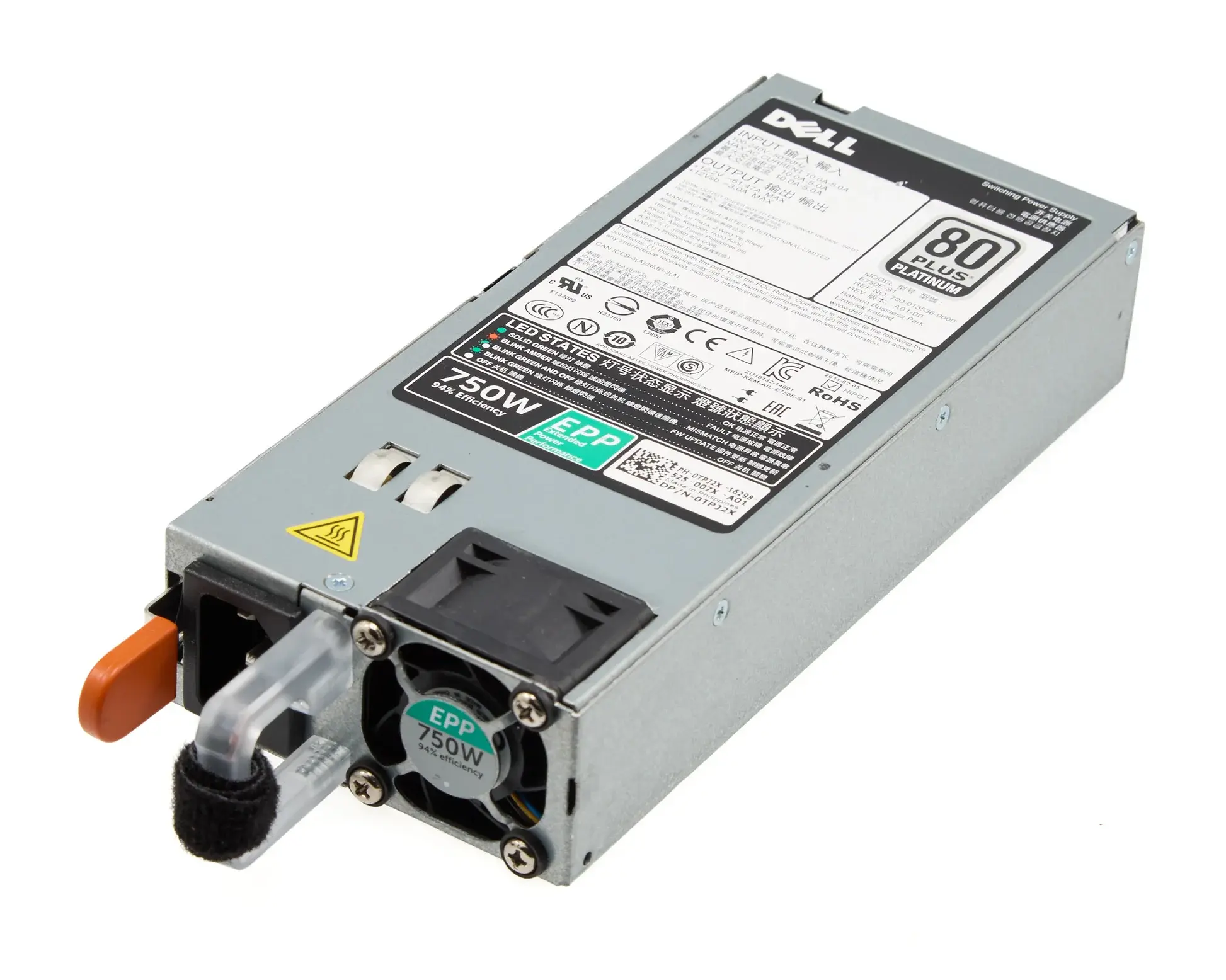 Dell PowerEdge 750W Platinum Hot-Plug Redundant Power Supply
